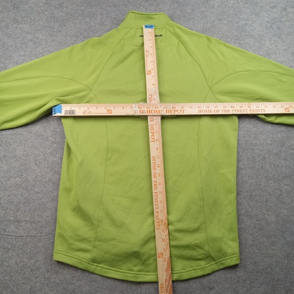 Under Armour Shirt Mens Medium Green Quarter Zip Pullover Long Sleeve Athletic - Picture 5 of 8